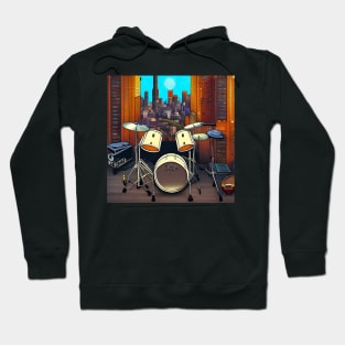 Rooftop Rock - AI Art Hoodie